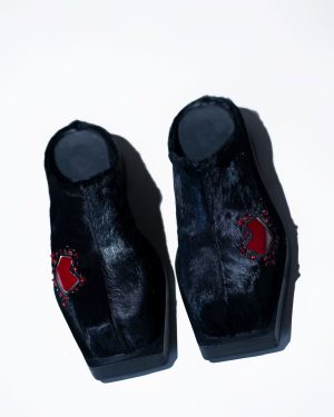 AFORA NOIR JEWEL FUR MULE