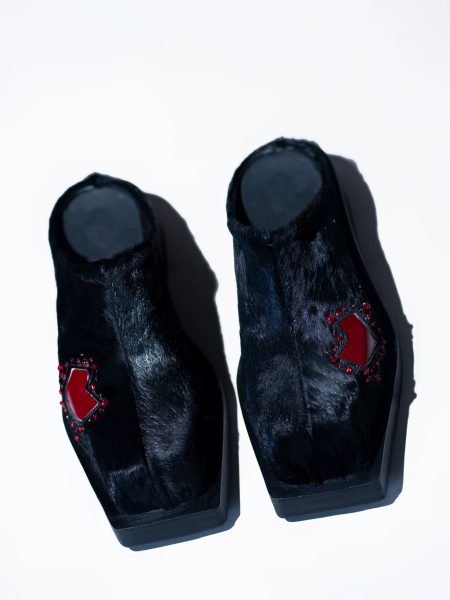 AFORA NOIR JEWEL FUR MULE