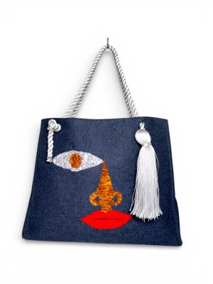 AFORA ORI ABSTRACT FACE TOTE