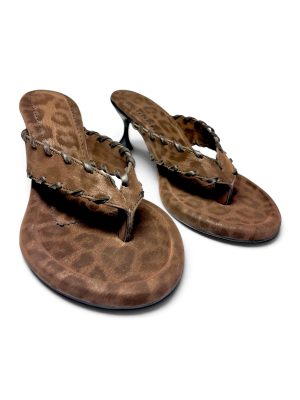 AFORA CHEETAH WEAVE KITTEN SANDAL