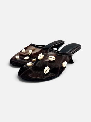 AFORA COWRY VEIL KITTEN MULE
